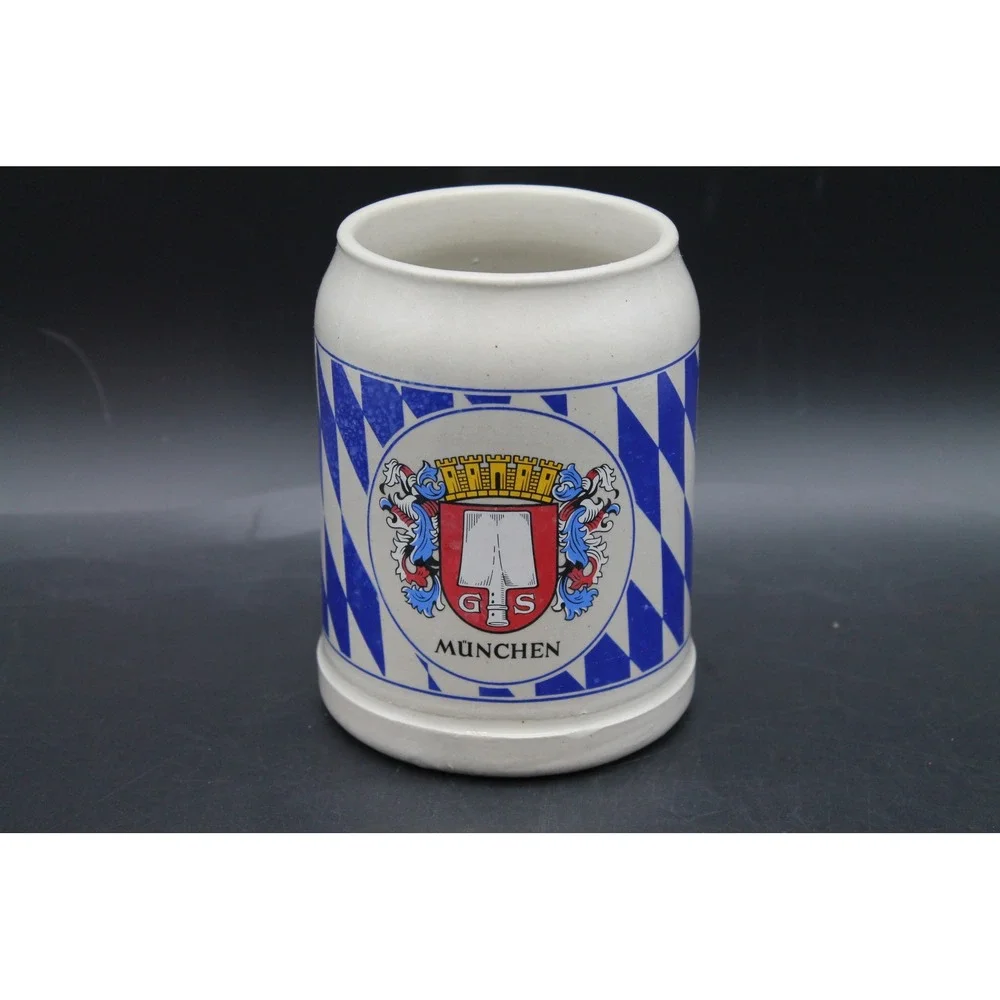 Vintage German Beer Stein 0.5L München Munich GS Crest West Germany